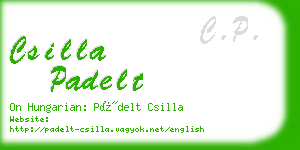 csilla padelt business card